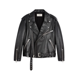 chaqueta de cuero larga